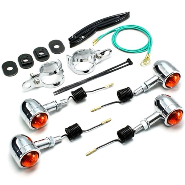 HA5431-01 ハリケーン ミニブレットウインカーキット 00年-08年 シャドウスラッシャー フォークタイプ オレンジレンズ 4個入り