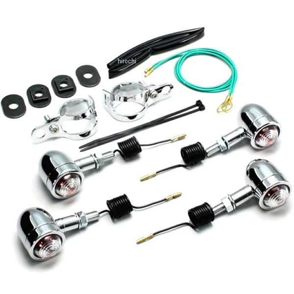 HA5431C-01 ハリケーン ミニブレットウインカーキット 00年-08年 シャドウスラッシャー フォークタイプ クリアレンズ 4個入り