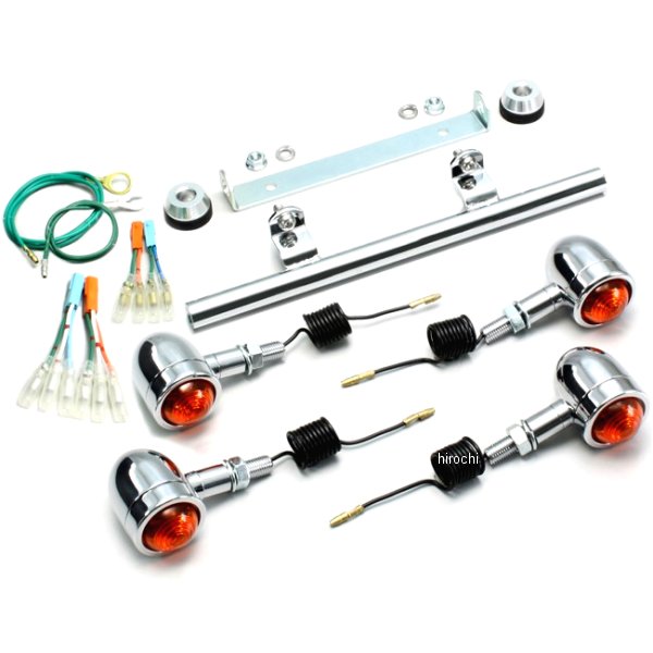HA5438 ハリケーン ミニブレットウインカーキット 01年-03年 シャドウ400 ステムタイプ オレンジレンズ 4個入り