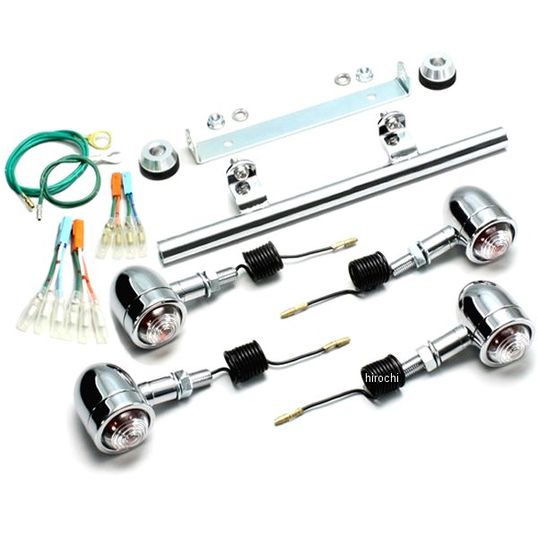 HA5438C ハリケーン ミニブレットウインカーキット 01年-03年 シャドウ400 ステムタイプ クリアレンズ 4個入り