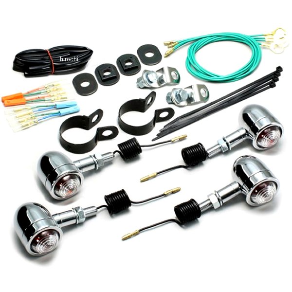 HA5441C ハリケーン ミニブレットウインカーキット 04年-07年 シャドウスラッシャー クリアレンズ 4個入り