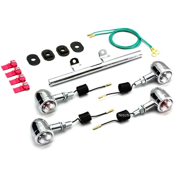 HA5442C ハリケーン ミニブレットウインカーキット 88年-98年 スティード600、スティード400 ステムタイプ クリアレンズ 4個入り