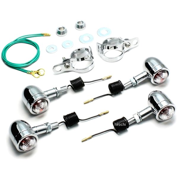 HA5447C ハリケーン ミニブレットウインカーキット 98年-07年 エリミネーター250V フォークタイプ クリアレンズ 4個入り