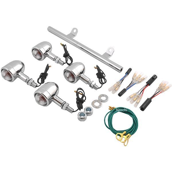 HA5448C ハリケーン ミニブレットウインカーキット ボルト/R/ABS クリアレンズ