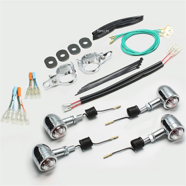 HA5451C ハリケーン ミニブレットウインカーキット レブル250、レブル500 クリアレンズ