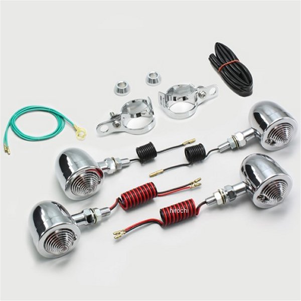 HA5517C-01 ハリケーン ブレットウインカーキット 90年-07年 バルカン、エリミネーター フォークタイプ クリアレンズ 4個入り