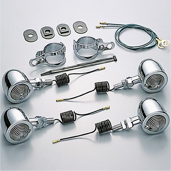 HA5531C-01 ハリケーン ブレットウインカーキット 00年-08年 シャドウスラッシャー フォークタイプ クリアレンズ 4個入り