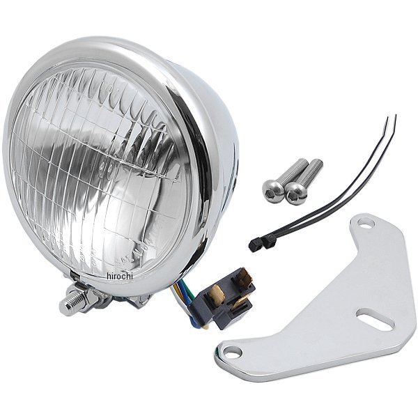HA5650 ハリケーン 4.5ベーツタイプヘッドライトキット ボルト/R/ABS クロームメッキ
