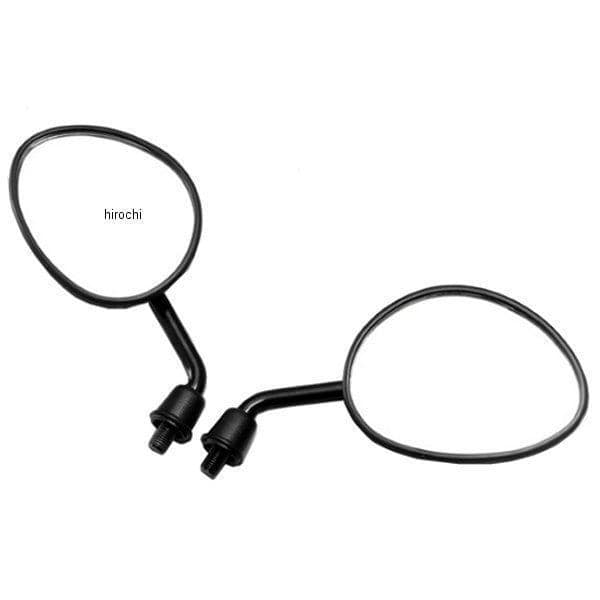 HA6242 ハリケーン タートルミラー 汎用 M10正/M10正 左右1セット 黒