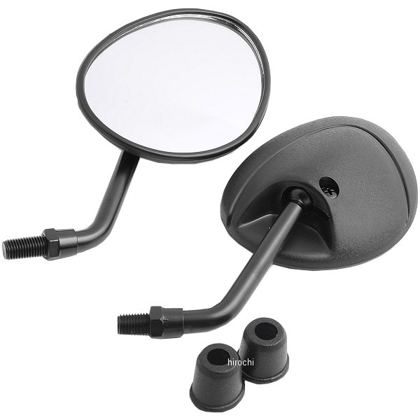 HA6243 ハリケーン タートルミラー 汎用 M10正/M10逆 左右1セット 黒