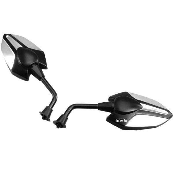 HA6249 ハリケーン ビートルミラー 10ミリ 黒 左右ペア