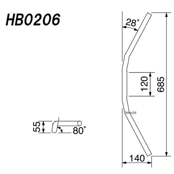 HB0206A-60 ハリケーン コンチ3型 キット専用ハンドル 20年 ニンジャ1000SX シルバーアルマイト