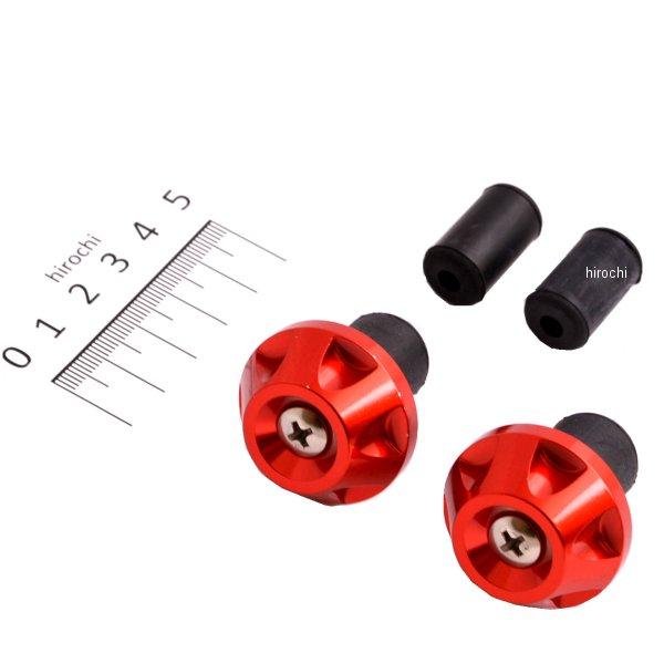 HB0318R ハリケーン アルミ削り出しサイドキャップ レッド Φ7/8インチハンドル用