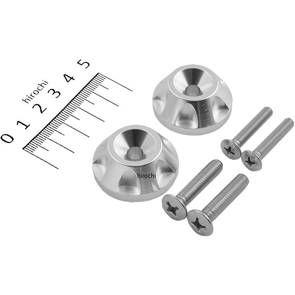 HB0319A ハリケーン アルミ削り出しサイドキャップ シルバー Φ7/8インチハンドル用