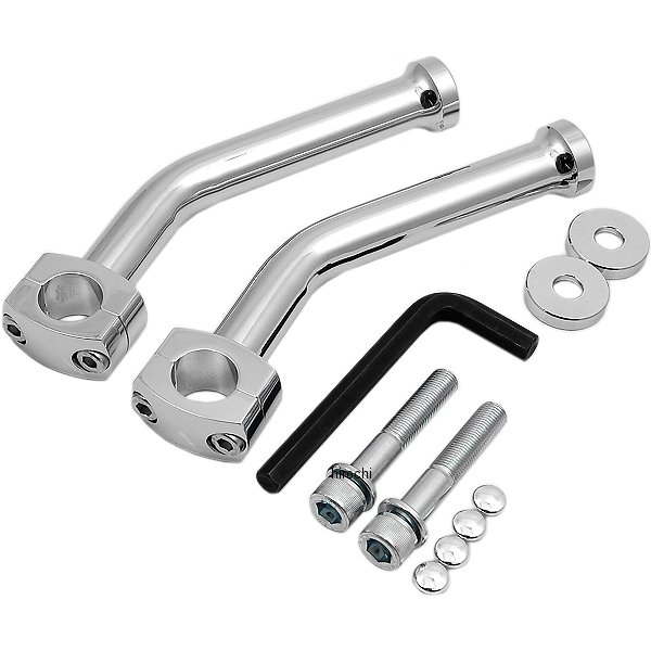 HB0539 ハリケーン 8インチライザーポスト プルバック シャドウ、ドラッグスター1100、バルカン クロームメッキ