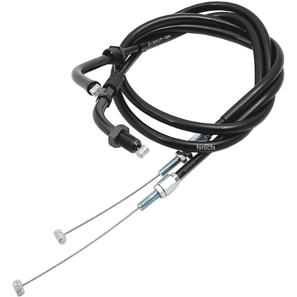 HB4045 ハリケーン スロットルケーブル ダブル 90年-94年 GB250クラブマン 黒