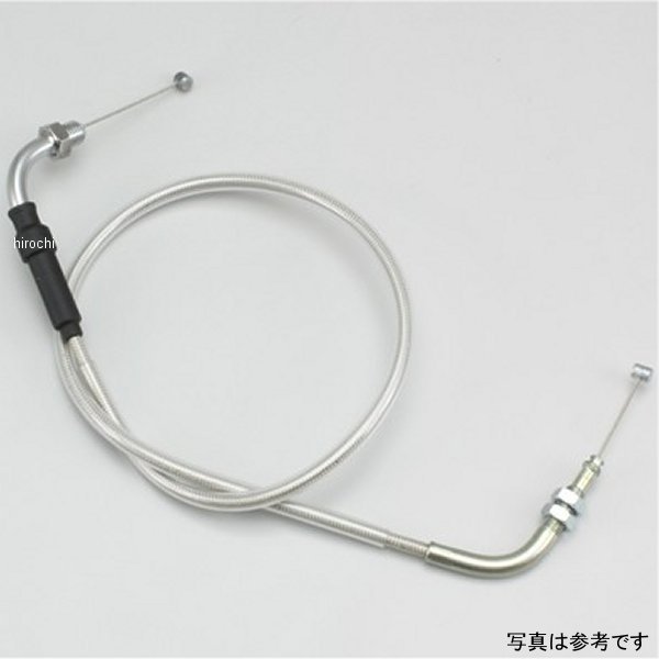 HB6145M-10 ハリケーン スロットルケーブル +150mm 09年以降 モンキーFI 黒 ステンレスメッシュ