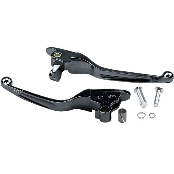 HD-04353 キジマ スリムレバー アルミダイキャスト 08年-16年 ハーレー ツーリング 黒