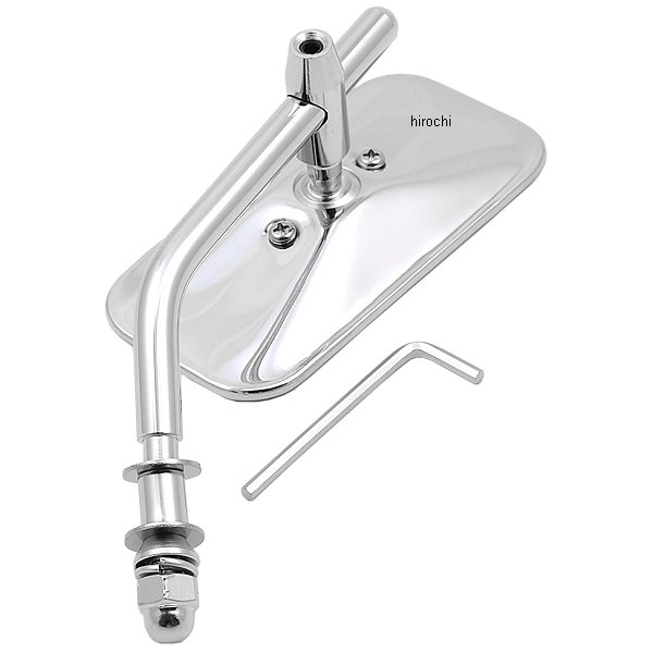 HD-07142 キジマ ミラー スクエアー 左右共通 クローム (1個売り)