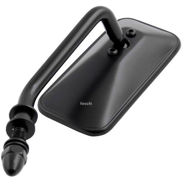 HD-07169 キジマ ミラー 黒ステム スクエアタイプ 52mmX109mm 左用