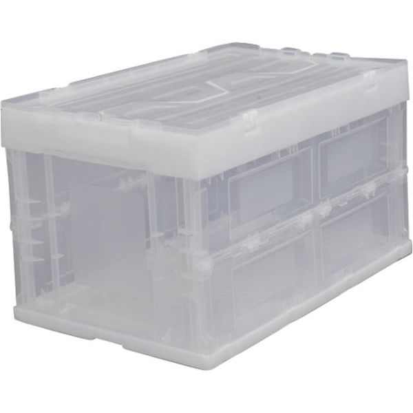 HDOH50LCL 513-1511 556998 ハード折りたたみコンテナフタ一体型 HDOH-50L クリア