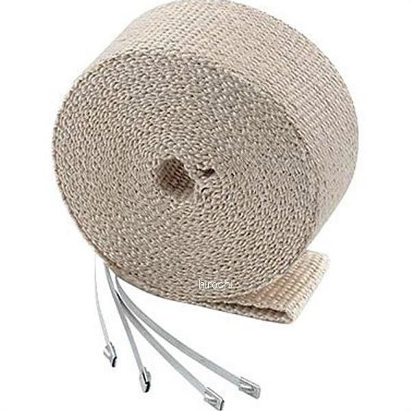 HDSM30050 キジマ インポート マフラー用断熱材 巻き付け式 2インチ 長さ50フィート(15m) タン