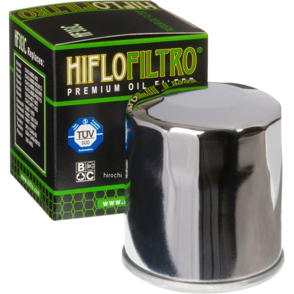 HF303C ハイフローフィルトロ HiFloFiltro オイルフィルター スタンダード 82年-11年 ホンダ、カワサ、ヤマハ クローム