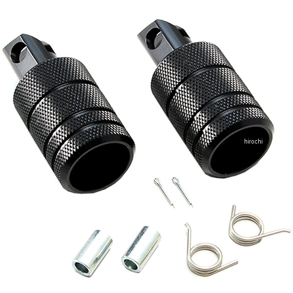 HF5115B ハリケーン フットペグ ローレット フロント レブル1100、レブル1100DCT ブラックアルマイト