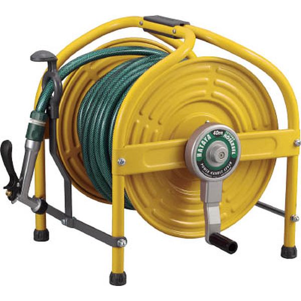HLA40NY (株)ハタヤリミテッド ハタヤ テツノホースリール(イエロー)41m防藻ホース レバーノズル イエロー