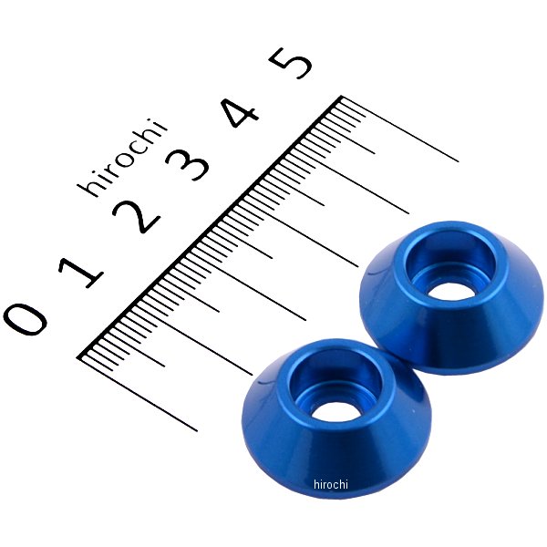 HN1106BU ハリケーン M6 アクセントワッシャー 2個セット 青