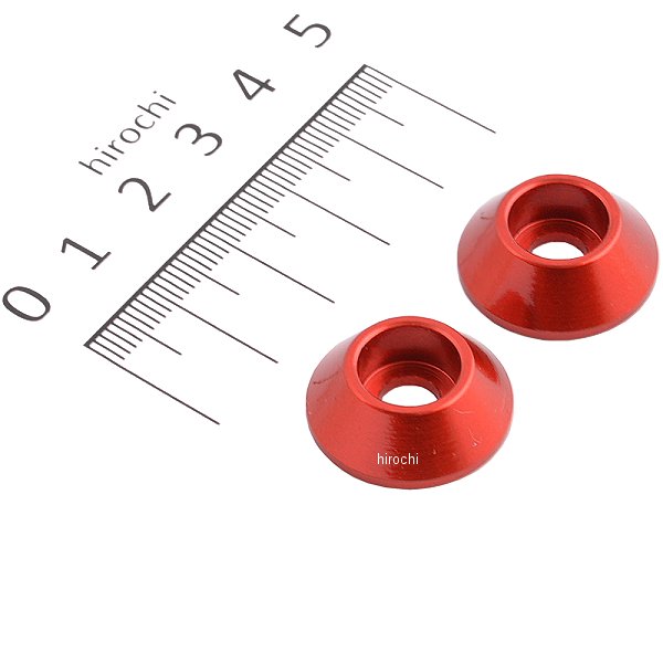 HN1106R ハリケーン M6 アクセントワッシャー 2個セット 赤