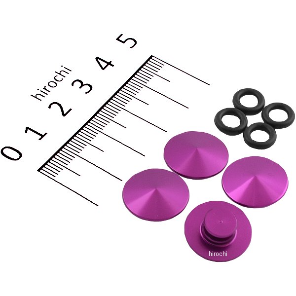 HN8310V ハリケーン アルミビレット ソケットボルトキャップ 汎用 M10 バイオレット