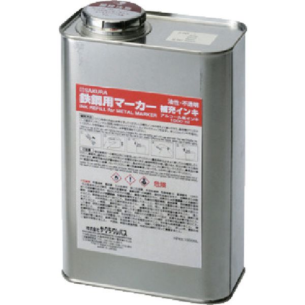 HPKK1000ML19R 851-3336 (株)サクラクレパス サクラ 鉄鋼用マーカー補充インキ 赤
