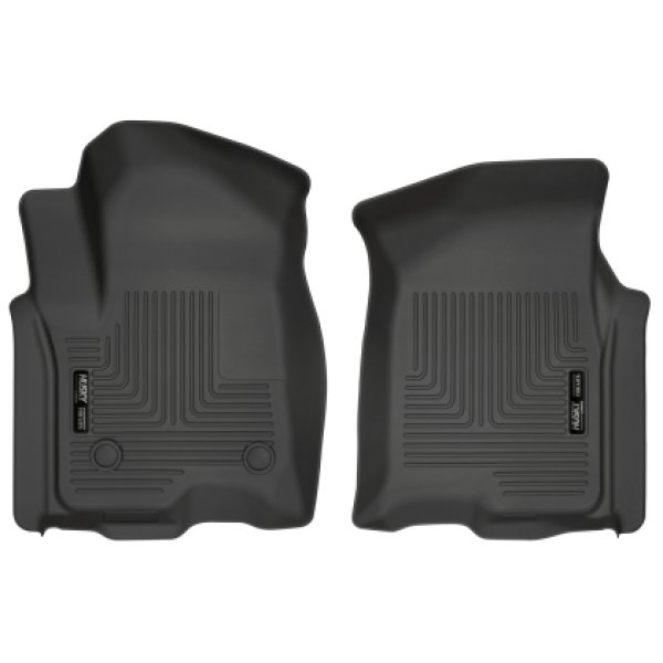 Husky Liners 2019 シボレー  シルバラード 1500 Crew Cab WeatherBeater ブラック フロント フロアライナー