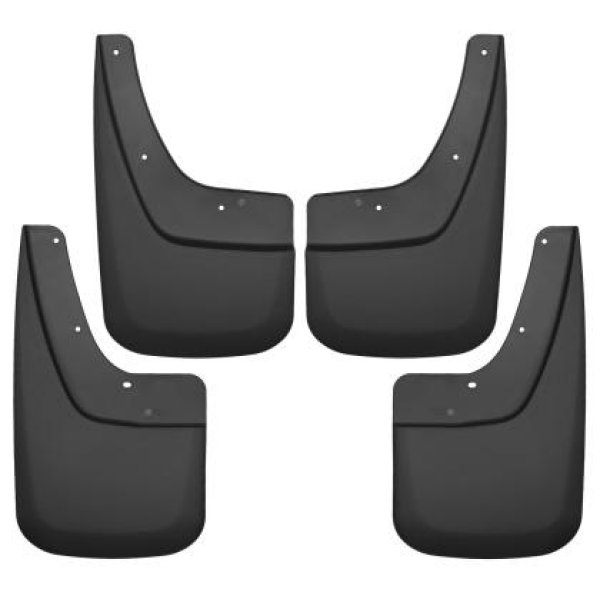 Husky Liners 14年-17年 GMC Sierra 1500 / 15年-16年 Sierra 2500 HD フロント and リヤ マッドガード - ブラック