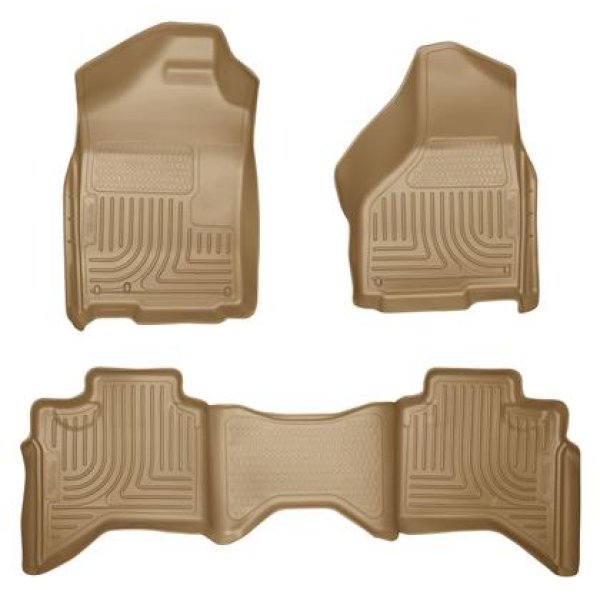 Husky Liners 03年-08年 ダッジ Ram 1500/2500/3500 Quad Cab WeatherBeater Combo Tan フロアライナー