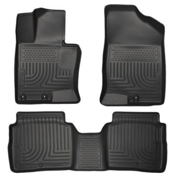 Husky Liners 11年-14年 Kia Optima Weatherbeater ブラック フロント & 2nd Seat フロアライナー