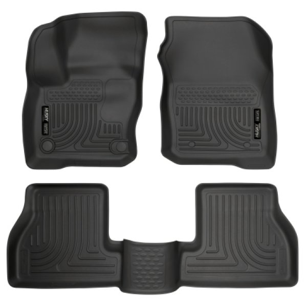Husky Liners Weatherbeater 2016 フォード Focus RS フロント & 2nd Seat フロアライナー - ブラック