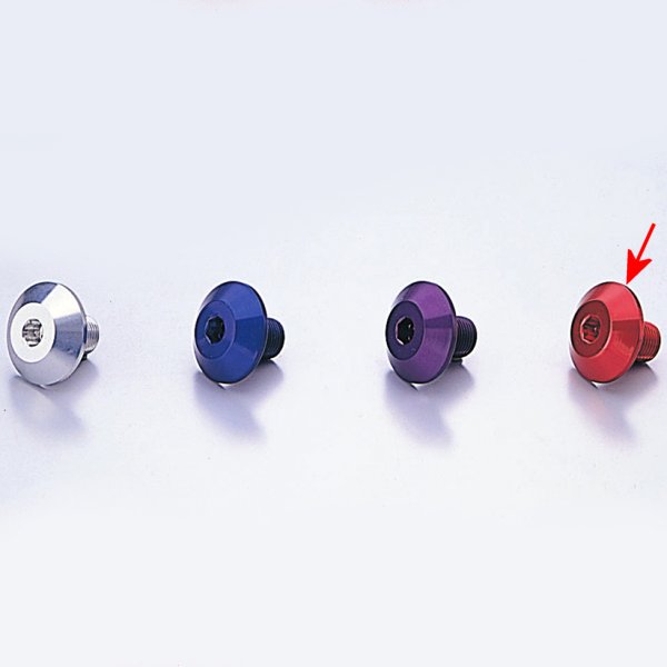 HT0805R ハリケーン ステムボルト レッド SR400/500 / TW225E / TW200/E