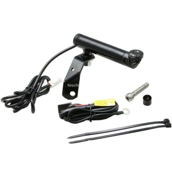 HU1038B ハリケーン クランプバー USB電源付き 20年 ニンジャ ZX-25R 黒