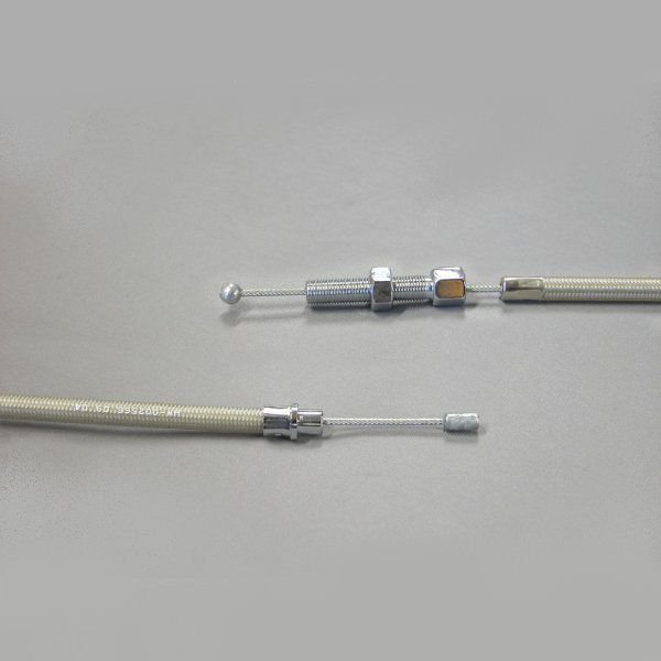 HW-002566 キジマ クラッチケーブル 68年-84年 FX/FLH 4速 アーマーコート(ステンメッシュ) 1320mm