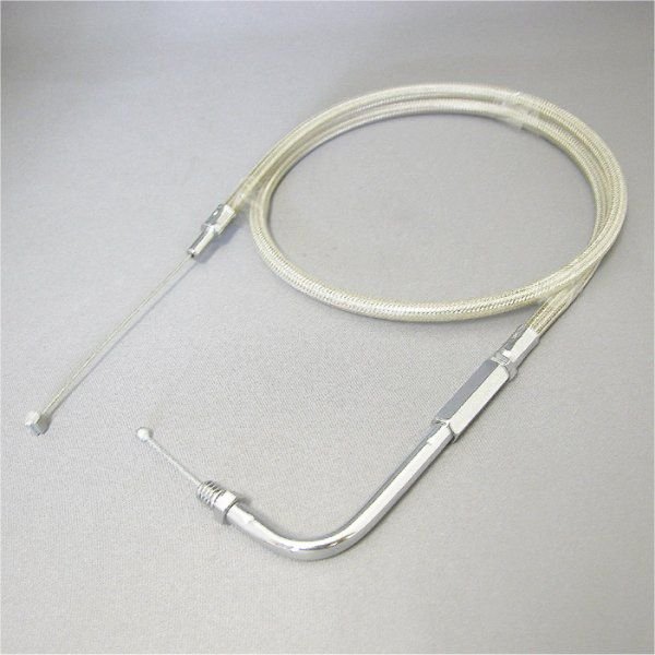 HW-021066 キジマ スロットルケーブル(引き) 90年-95年 Big Twin ステンメッシュ 900mm