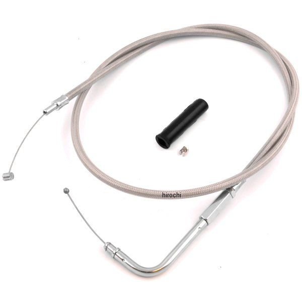 HW-034666 キジマ スロットルケーブル(引き) 96年-17年 Big Twin ステンメッシュ 1095mm