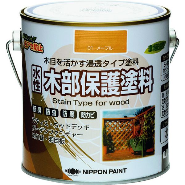 4976124544101 859-9310 水性木部保護塗料 0.7L メープル HXY001-0.7