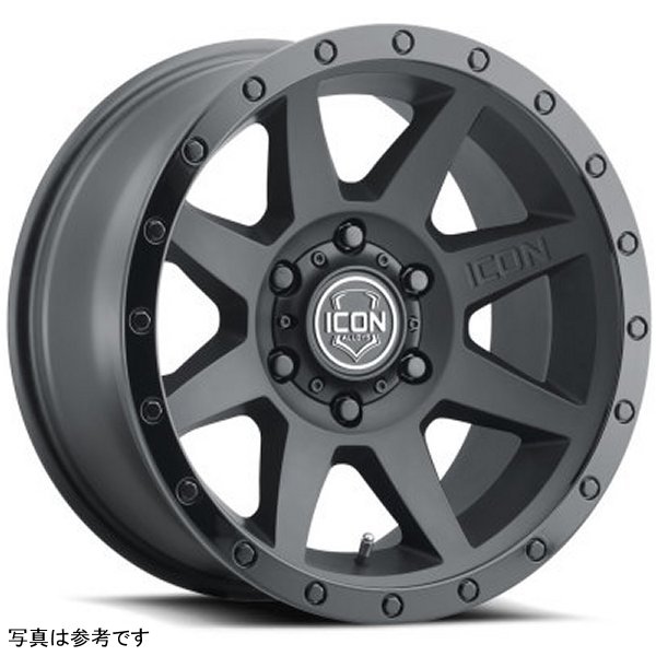 ICON Rebound 17x8.5 6x5.5 0mm オフセット 4.75in BS 106.1mm Bore Double ブラック ホイール