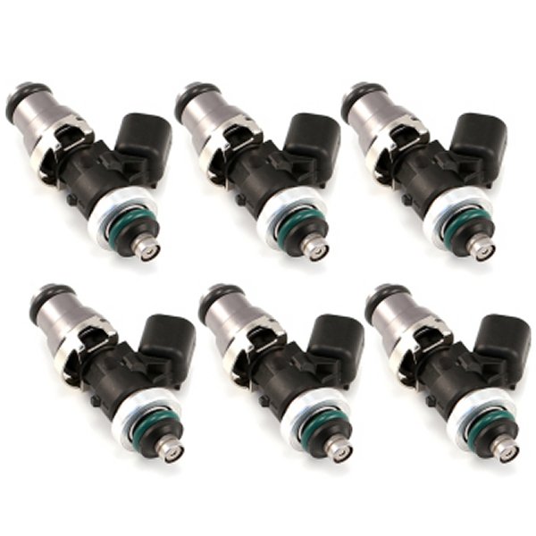 Injector Dynamics 1340cc インジェクター-48mm Length-14mm Grey Top-14mm L Oリング(R35 Low スペーサー)(Set of 6)