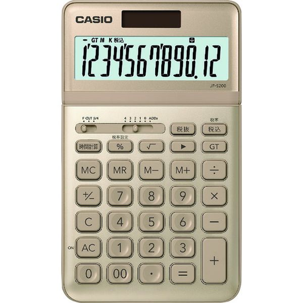 JFS200GDN 137-2680 カシオ計算機(株) カシオ スタイリッシュ電卓(ジャストタイプ12桁)