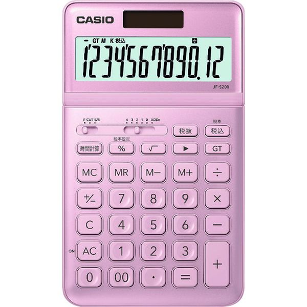 JFS200PKN 137-2682 カシオ計算機(株) カシオ スタイリッシュ電卓(ジャストタイプ12桁)