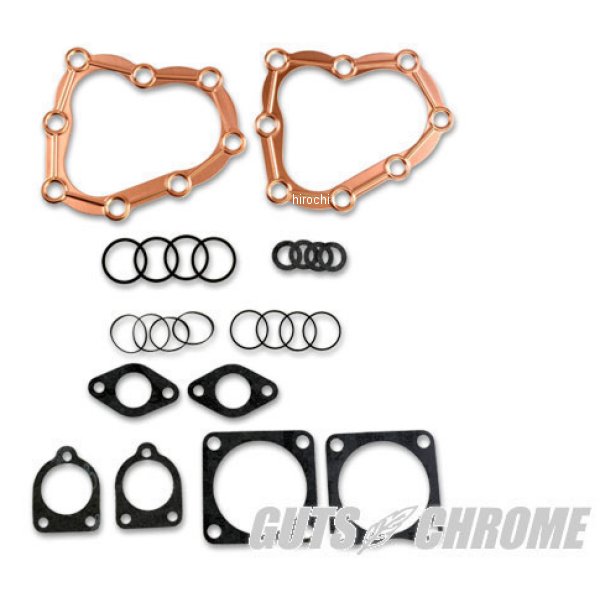 JGI-17031-40 ガッツクローム トップエンド ガスケットキット 1940-73年 WL