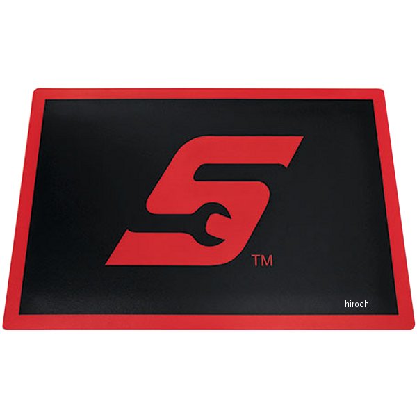 JKAFM3654CAS スナップオン Snap-on マット フロア クッション ブラック キャンディ アップル レッド "S" ロゴ 36" x 54"